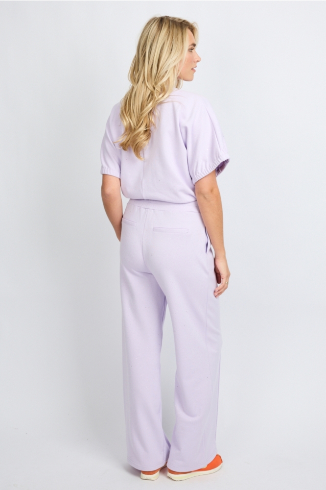 Fluresk paarse dames broek | Model