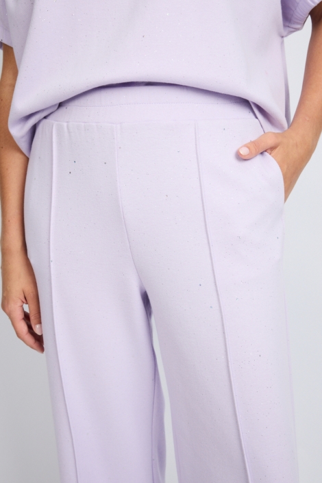 Fluresk paarse dames broek | Close up