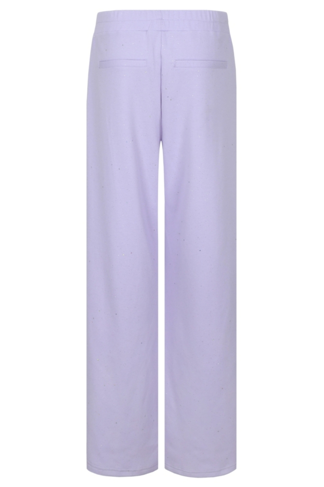 Fluresk paarse dames broek | Achteraanzicht