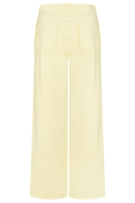 Fluresk gele dames broek | Vooraanzicht