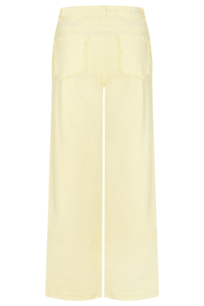 Fluresk gele dames broek | Vooraanzicht