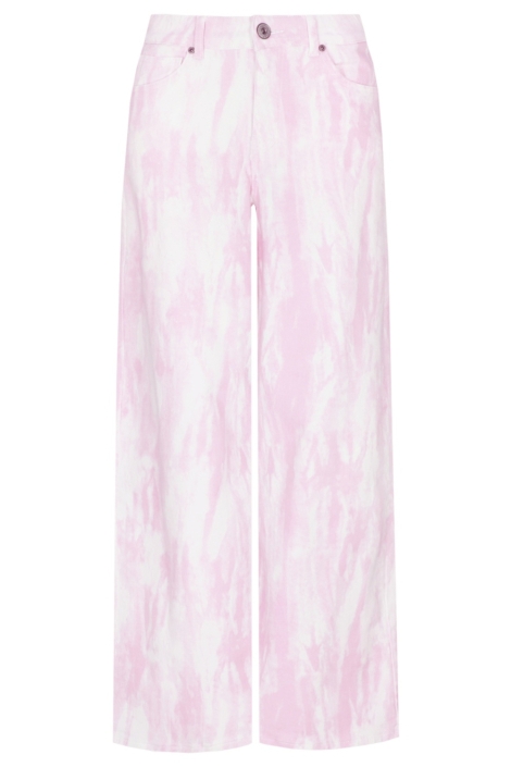 Fluresk roze dames jeans | Vooraanzicht