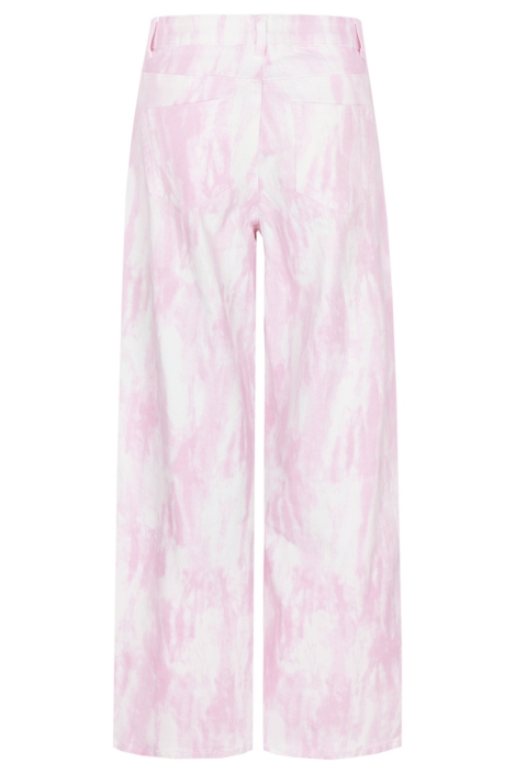 Fluresk roze dames jeans | Achteraanzicht