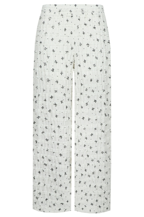 Fluresk witte dames broek | Vooraanzicht