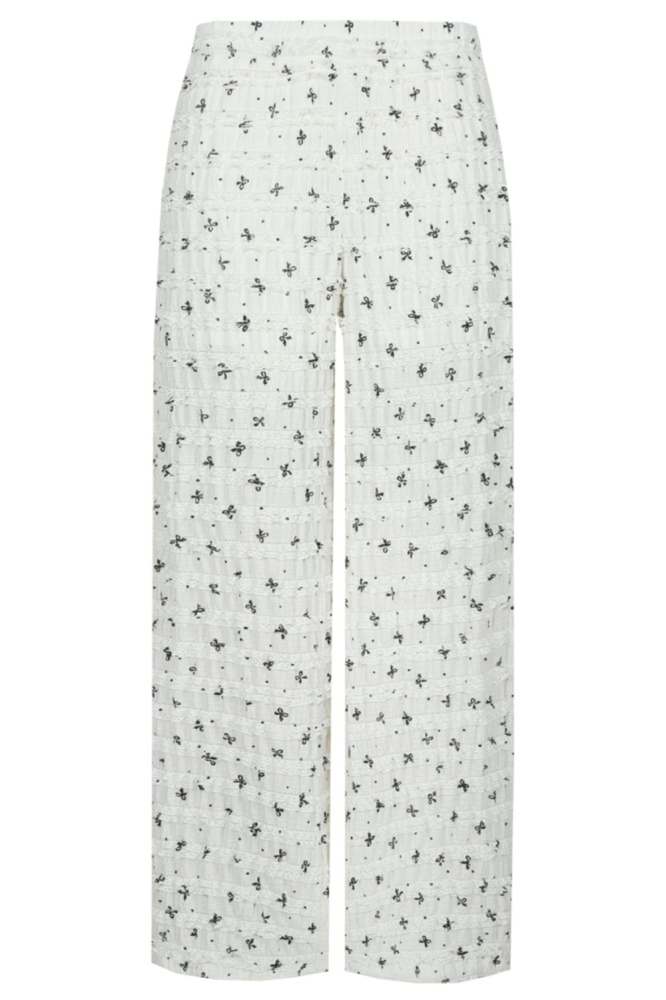 Fluresk witte dames broek | Vooraanzicht