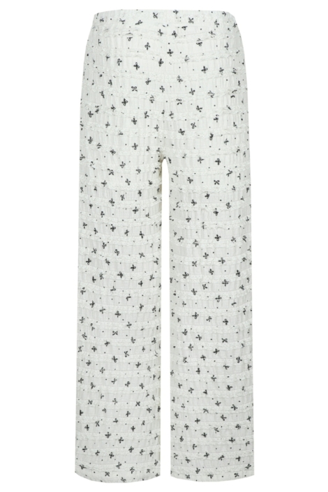 Fluresk witte dames broek | Achteraanzicht