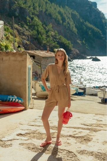 Fluresk esra playsuit Bruin
