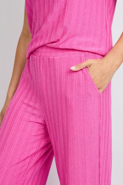 Fluresk roze dames broek | Close up