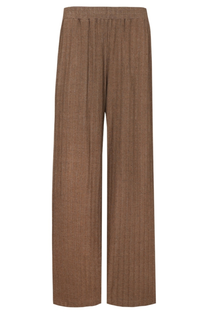 Fluresk bruine dames broek | Vooraanzicht