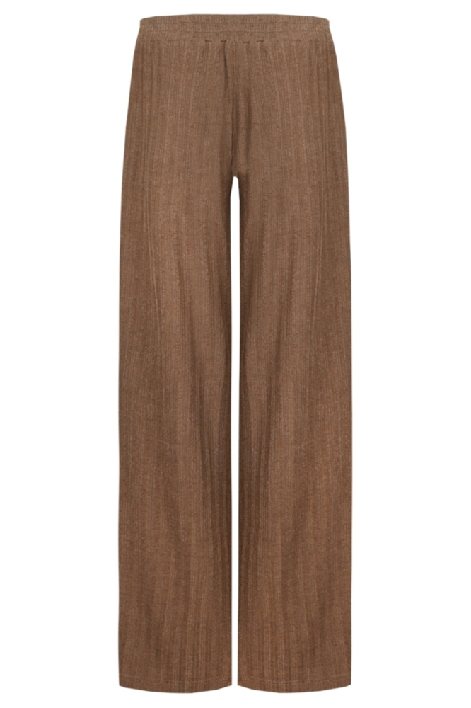 Fluresk bruine dames broek | Achteraanzicht