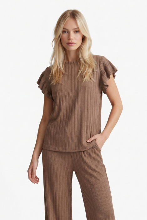 Fluresk bruine dames broek |