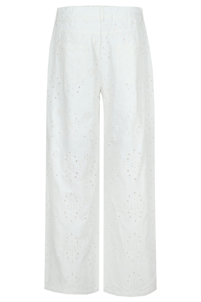 Fluresk witte dames broek | Achteraanzicht