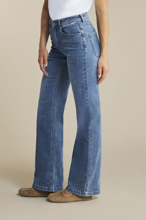 Red Button blauwe dames jeans | Model vooraanzicht