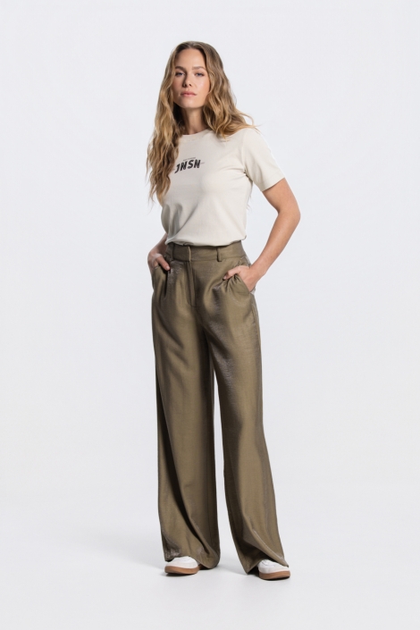 Juffrouw Jansen groene dames broek | Model