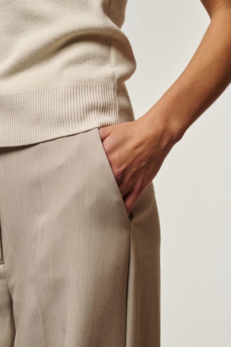 Aaiko beige dames broek | Close up