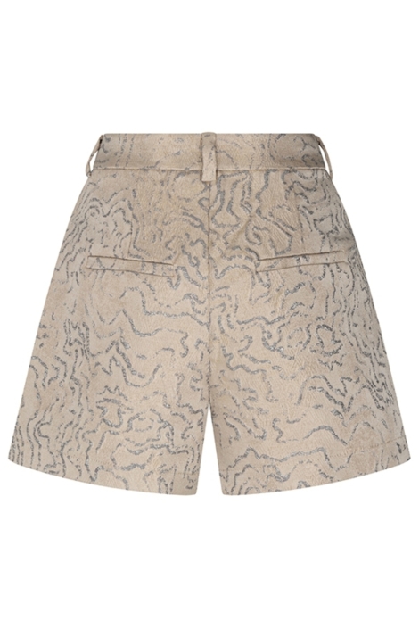 Lofty Manner zilveren dames korte broek | Achteraanzicht