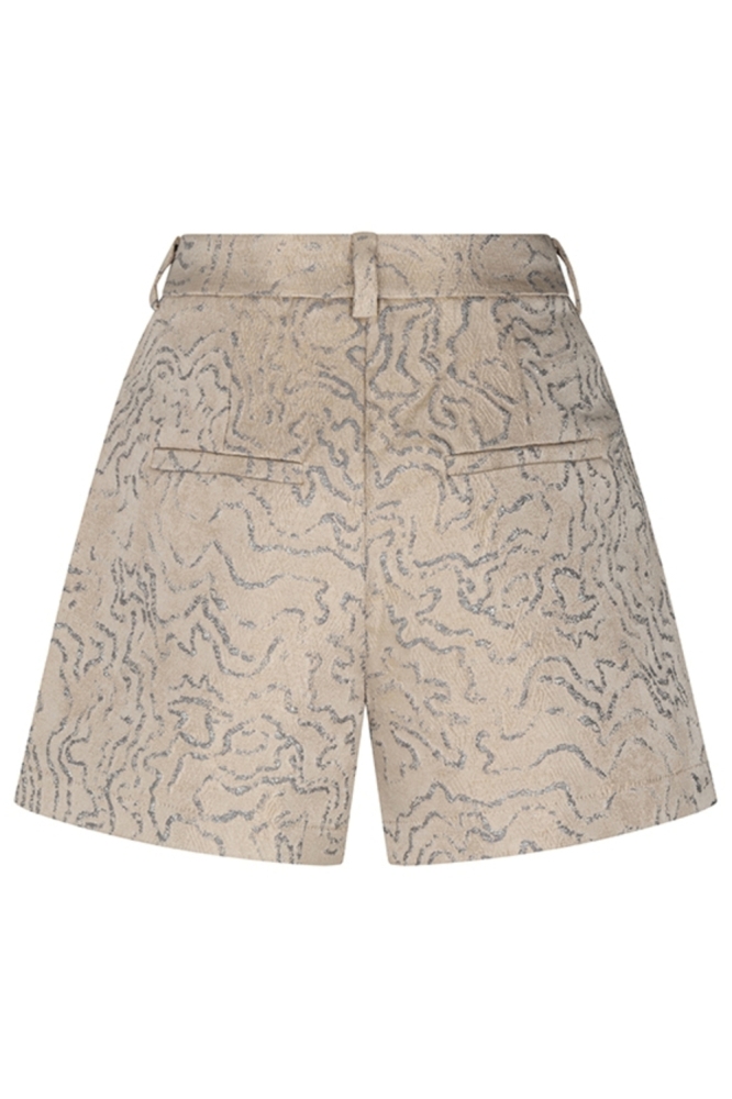 Lofty Manner zilveren dames korte broek | Achteraanzicht