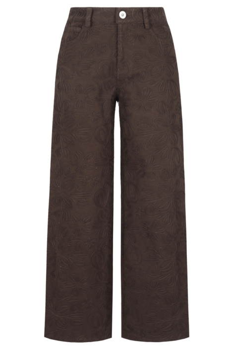 Fluresk bruine dames jeans | Vooraanzicht