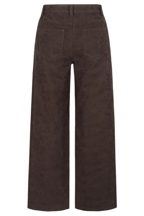 Fluresk bruine dames jeans | Achteraanzicht