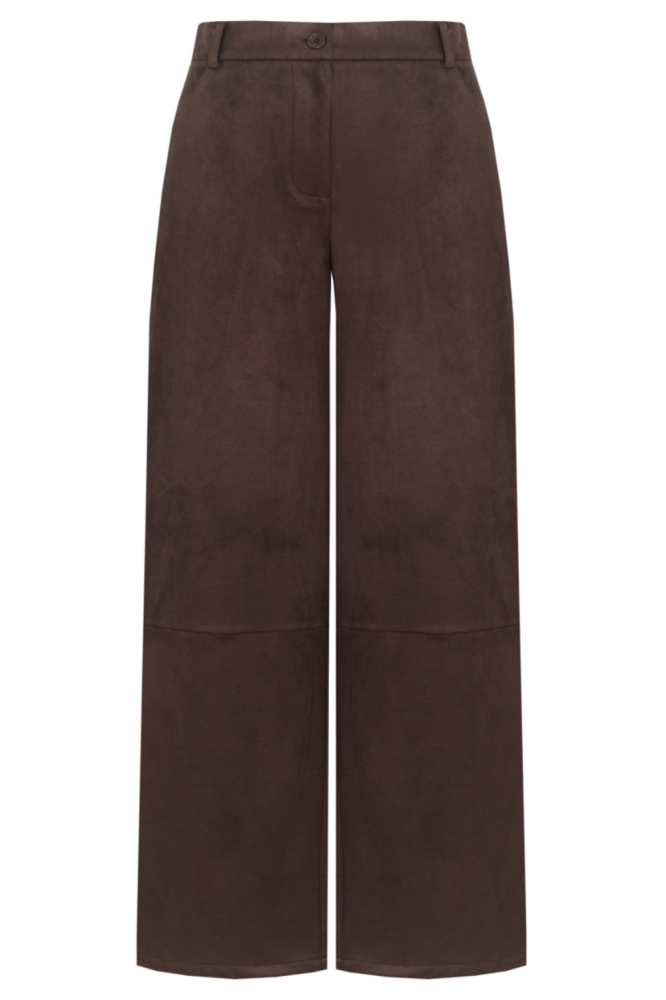 Fluresk bruine dames broek | Vooraanzicht