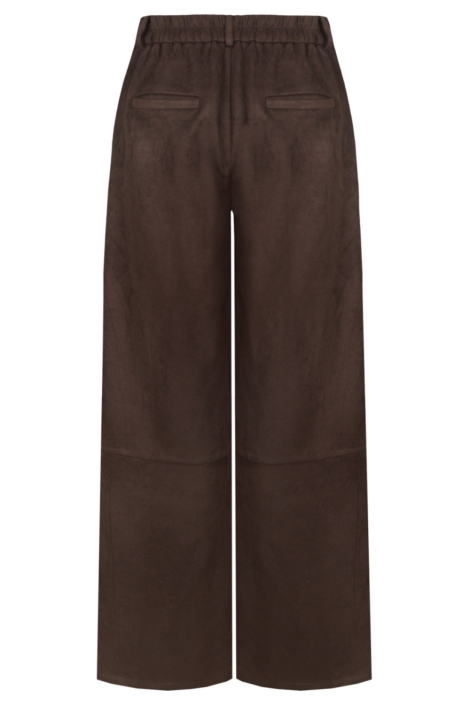 Fluresk bruine dames broek | Achteraanzicht