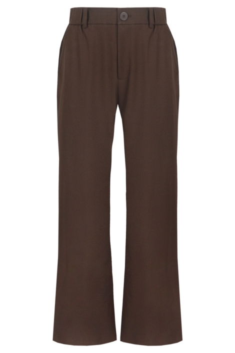 Fluresk bruine dames broek | Achteraanzicht