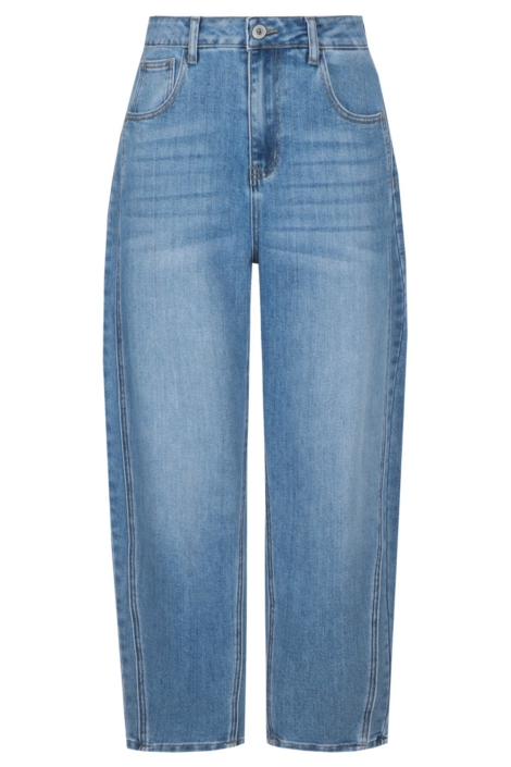 Fluresk blauwe dames jeans | Vooraanzicht