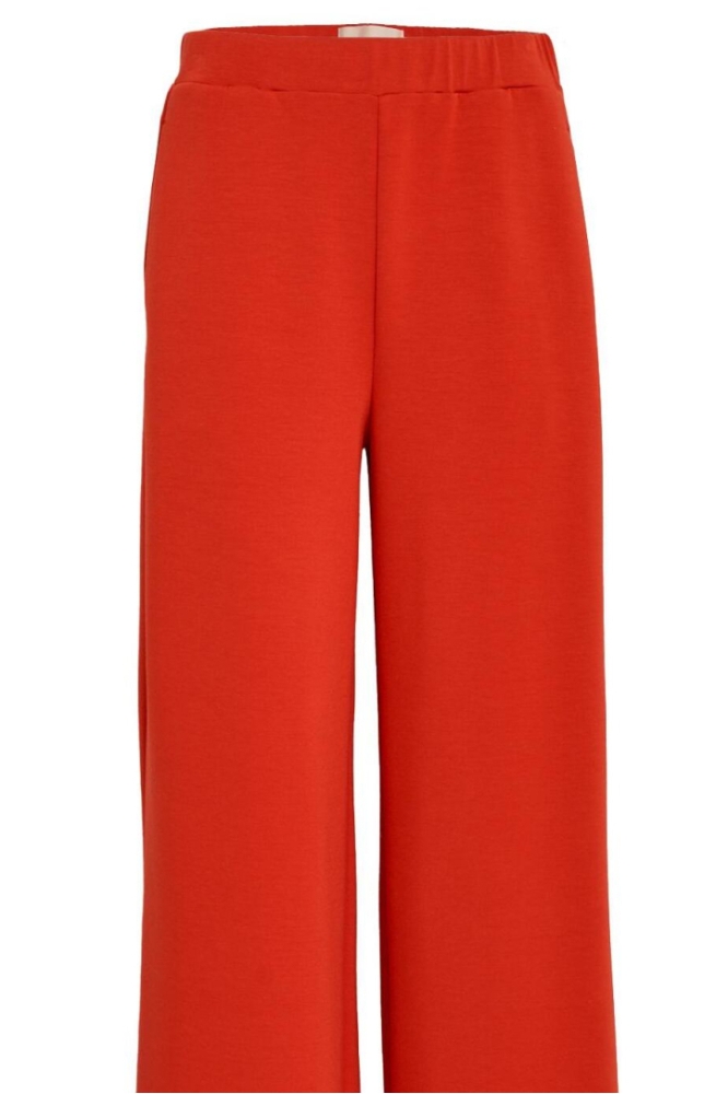 Peppercorn rode dames broek | Close up