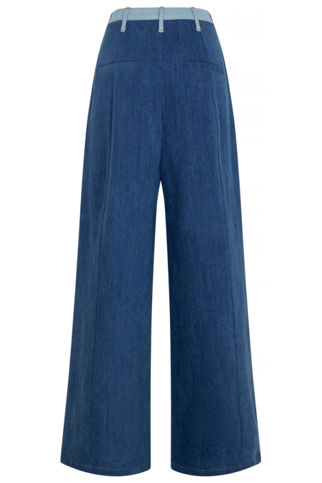 Studio Amaya blauwe dames broek | Achteraanzicht