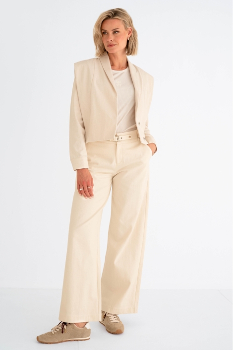 Zizo ecru dames broek | Model