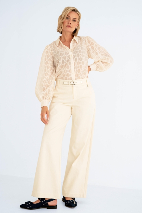 Zizo ecru dames broek | Model