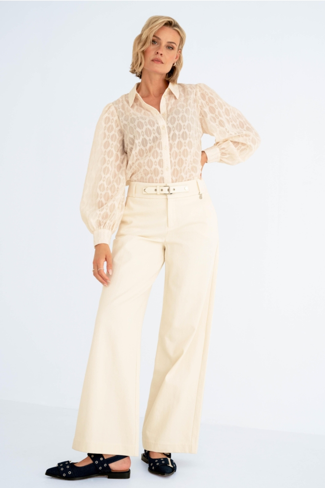 Zizo ecru dames broek | Model