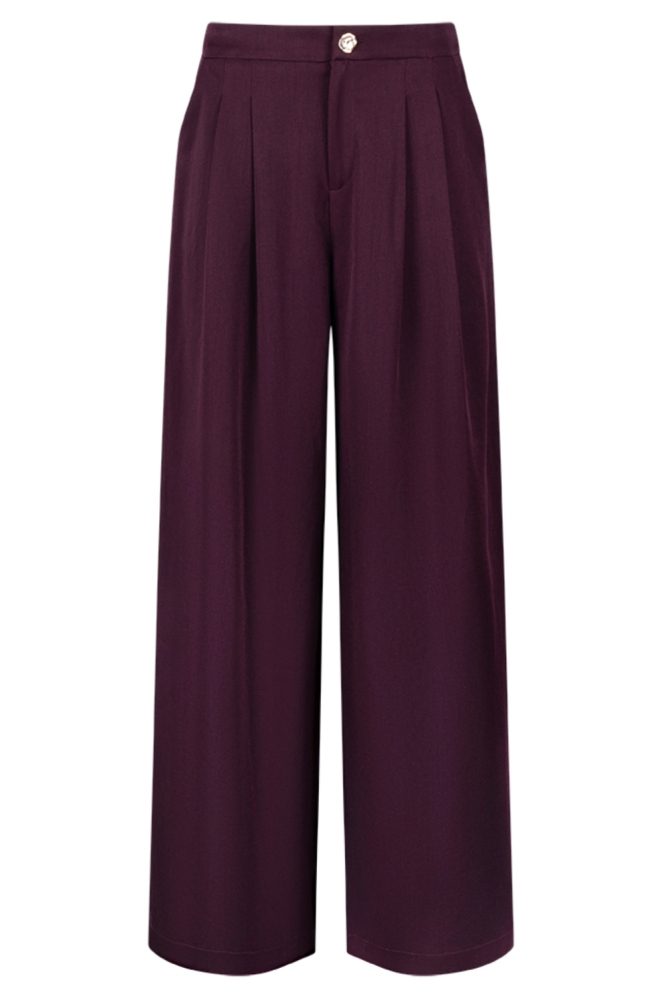 Nukus bordeaux dames broek | Vooraanzicht