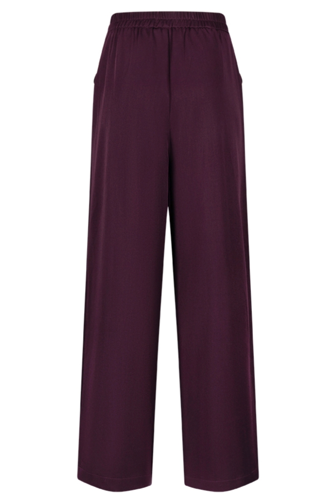 Nukus bordeaux dames broek | Achteraanzicht