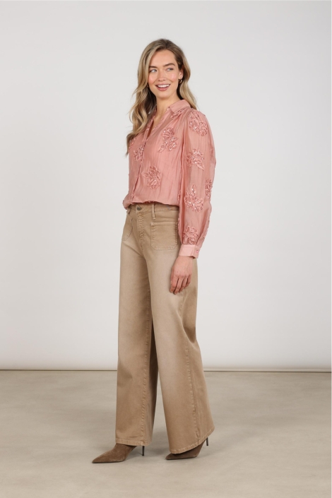 Nukus camel dames broek | Model