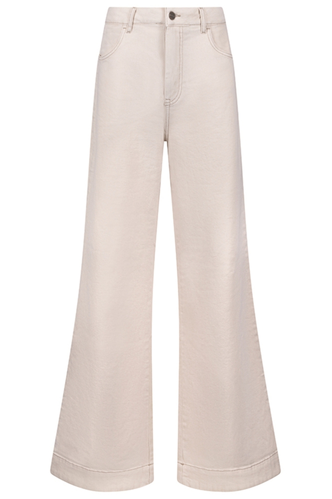 Nukus beige dames jeans | Vooraanzicht