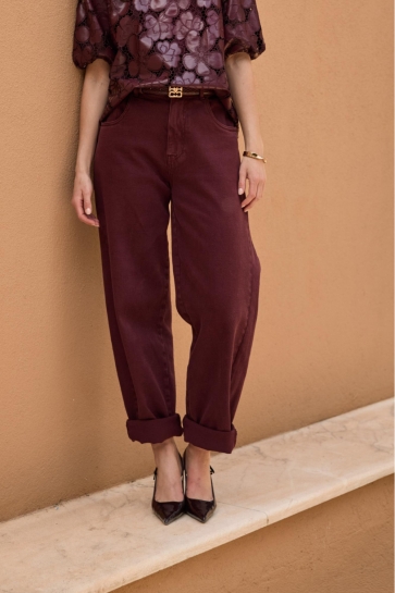 Nukus Jeans PETRA PANTS NKF09097 333 cherry
