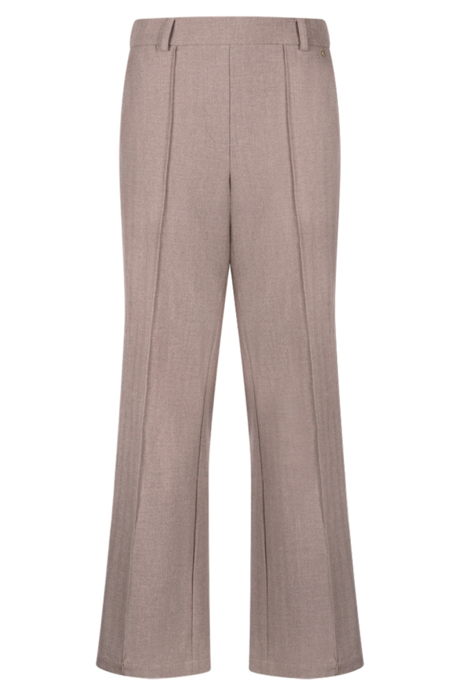 Nukus taupe dames broek | Vooraanzicht