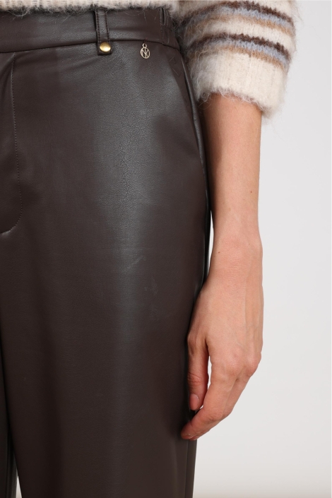 Nukus bruine dames broek | Close up