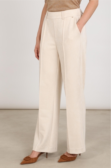 Nukus Broek JILL PANTS SUEDINE NKF09121 17 off white