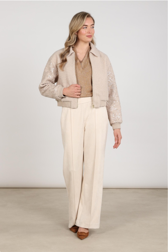 Nukus beige dames broek | Model