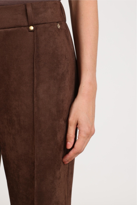 Nukus bruine dames broek | Close up