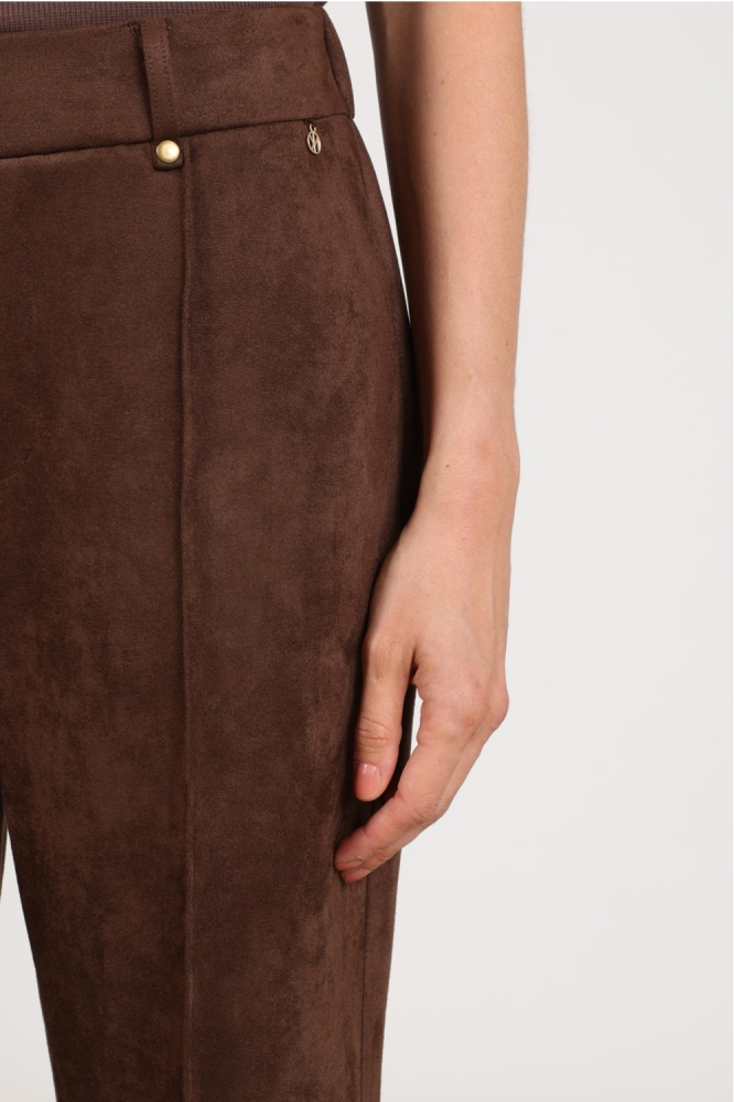 Nukus bruine dames broek | Close up