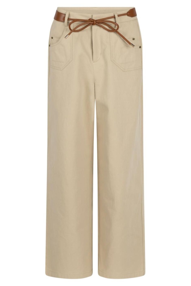 Aaiko beige dames broek | Vooraanzicht