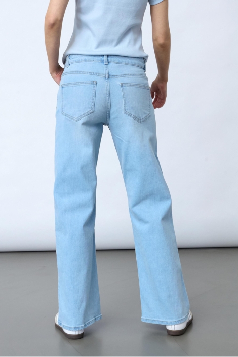 SisterS point blauwe dames jeans | Model achteraanzicht