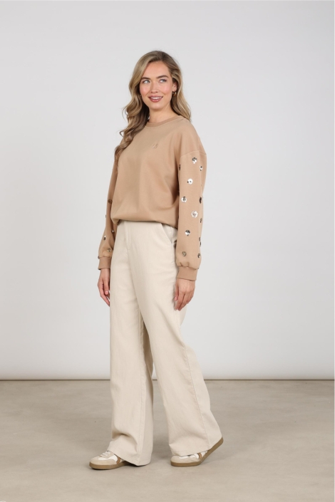 Nukus zand dames broek | Model