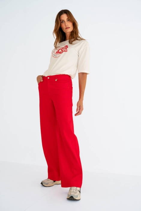 Zizo rode dames broek | Model