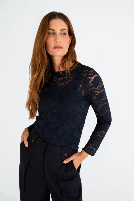 Zizo blauwe dames broek | Close up