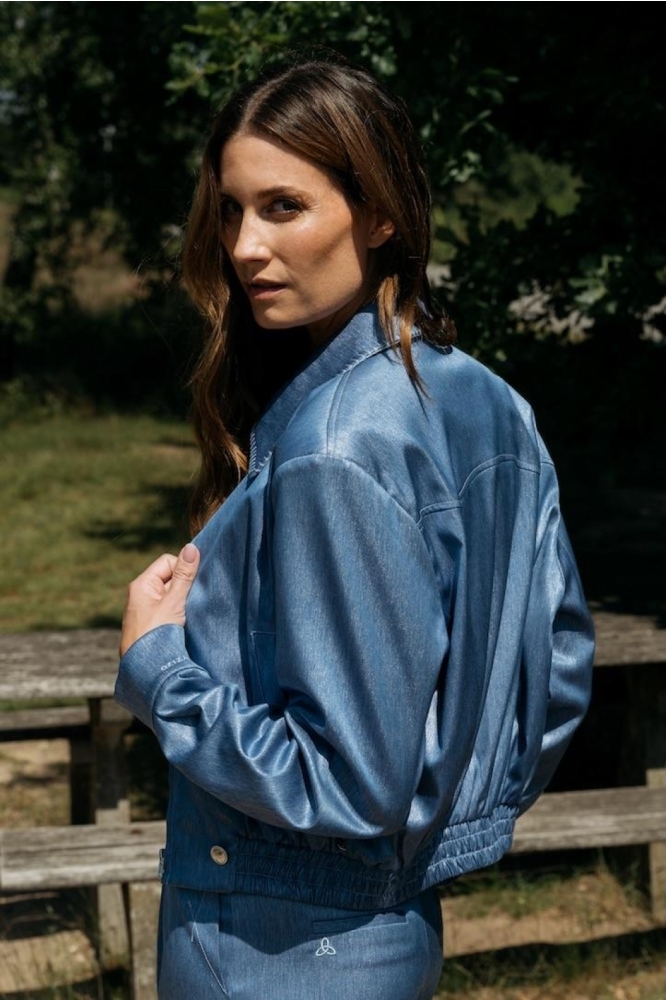 Zizo blauwe dames broek | Close up