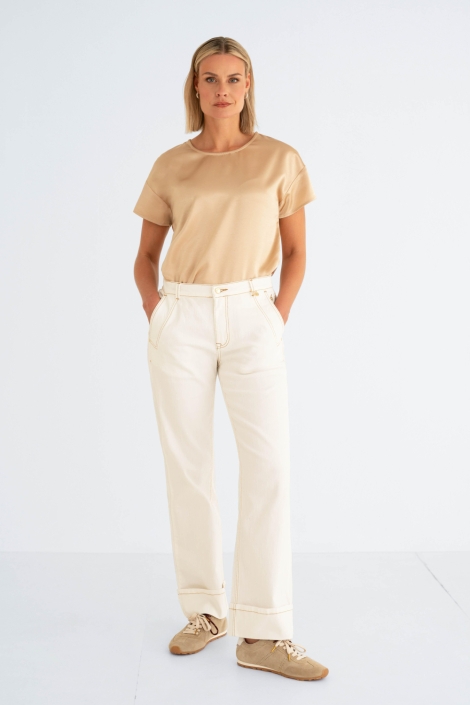 Zizo ecru dames broek | Model